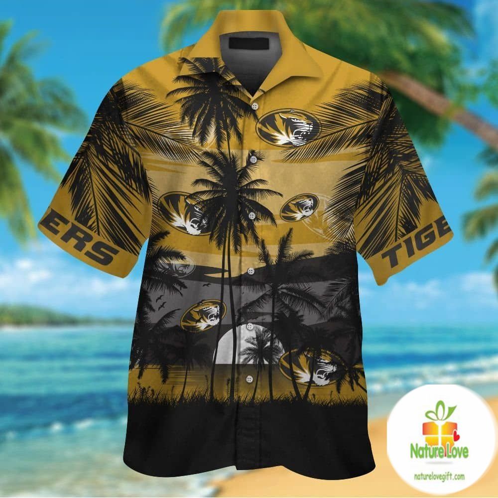 Missouri Tigers Hawaiian Short Sleeve Tropical Aloha - Adult & Kids T-Shirts, Sweatshirts & Hoodies apparel design preview 1