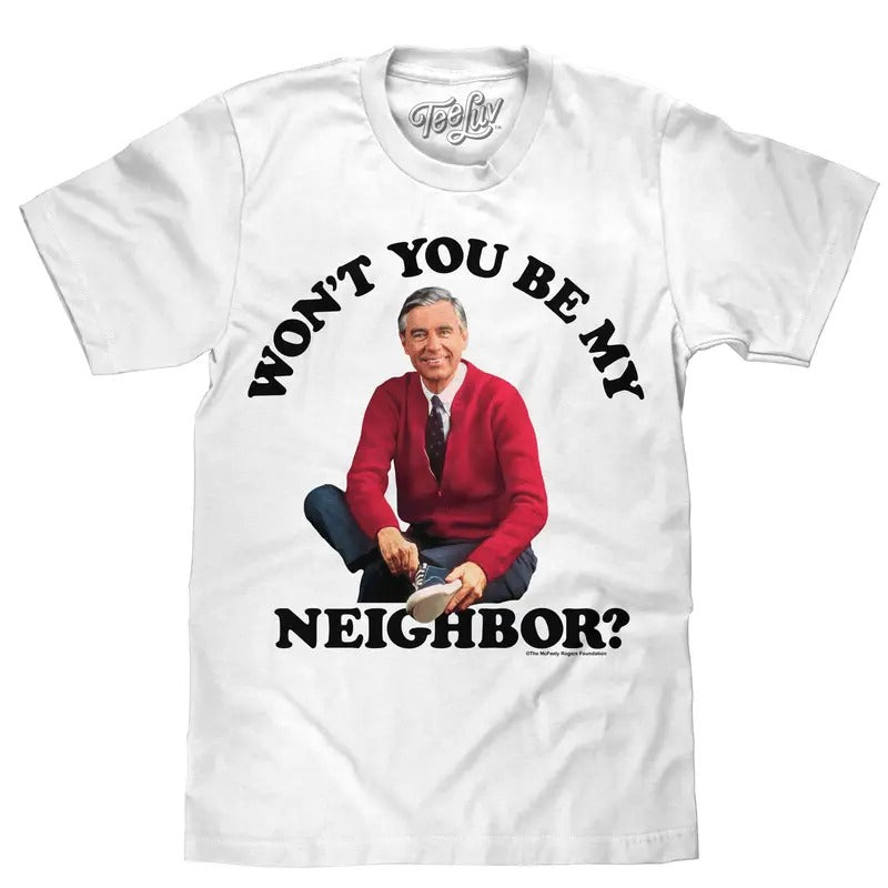 Mister Rogers Won'T You Be My Neighbor White - Adult & Kids T-Shirts, Sweatshirts & Hoodies apparel design preview 1