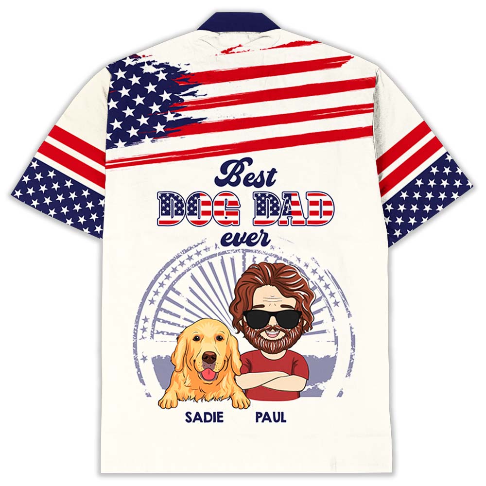 Best Dog Dad Ever Personalized Custom Hawaiian - Adult & Kids T-Shirts, Sweatshirts & Hoodies apparel design preview 1