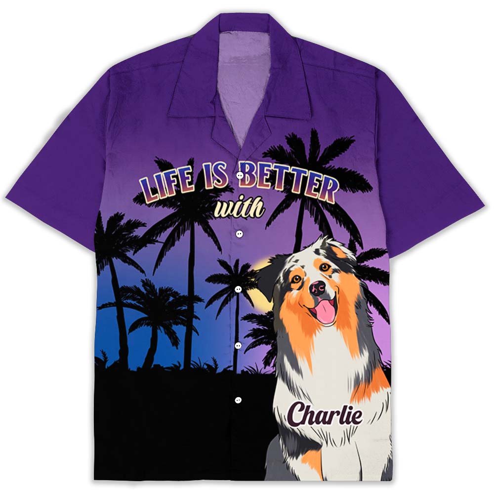 Better With Dog Personalized Custom Hawaiian - Adult & Kids T-Shirts, Sweatshirts & Hoodies apparel design preview 1