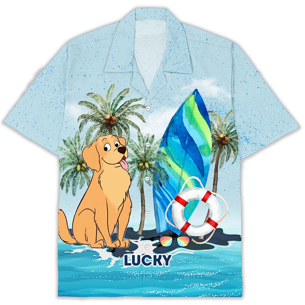 Dog Tropical Summer Personalized Custom Hawaiian - Adult & Kids T-Shirts, Sweatshirts & Hoodies apparel design preview 1