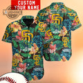 Mlb Custom Name San Diego Padres Hawaiian Gift For - Adult & Kids T-Shirts, Sweatshirts & Hoodies apparel design preview 1