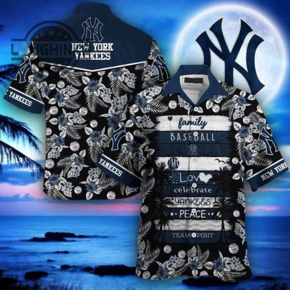 Mlb New York Yankees Hawaiian Baseball Gift For Beach - Adult & Kids T-Shirts, Sweatshirts & Hoodies apparel design preview 1
