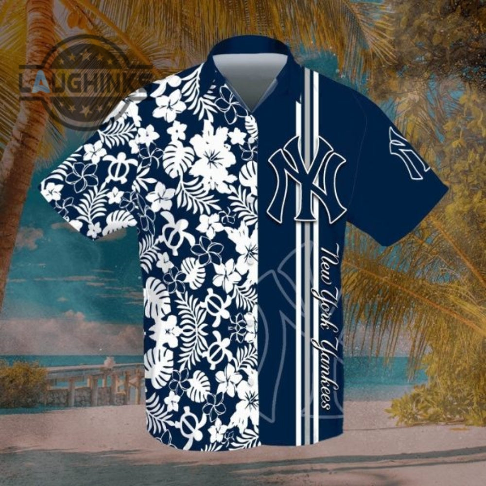 Mlb New York Yankees Tropical Hawaiian Ny Button Up - Adult & Kids T-Shirts, Sweatshirts & Hoodies apparel design preview 1