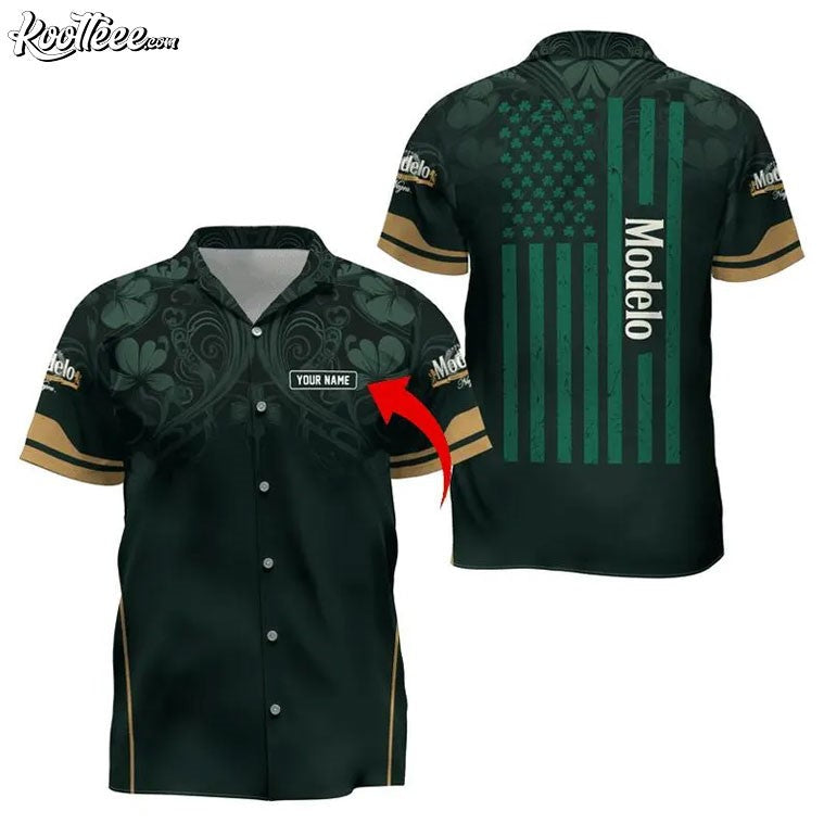 Modelo Beer US Flag Saint Patrick's Day Custom - Adult & Kids T-Shirts, Sweatshirts & Hoodies apparel design preview 1