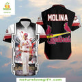 MLB Cardinals Hawaiian Molina's Might Stylish - Adult & Kids T-Shirts, Sweatshirts & Hoodies apparel design preview 1