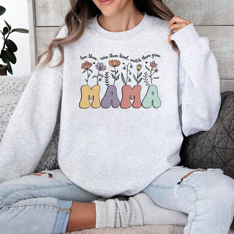 Mom'S Garden Love Them Raise Kind Watch Grow Retro - Adult & Kids T-Shirts, Sweatshirts & Hoodies apparel design preview 1