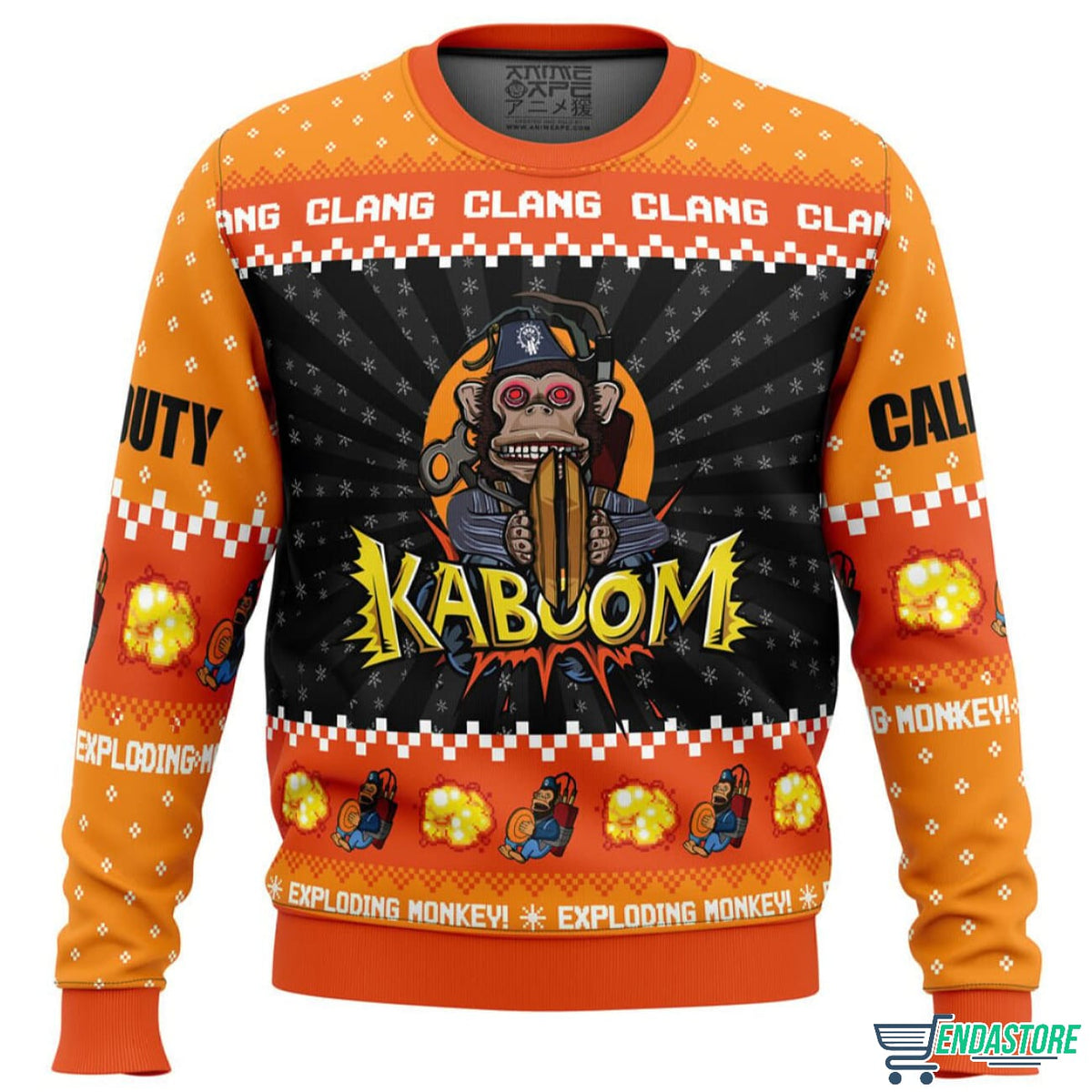 Monkey Bomb Call of Duty 3D Ugly Christmas Sweater - Holiday Gift product image
