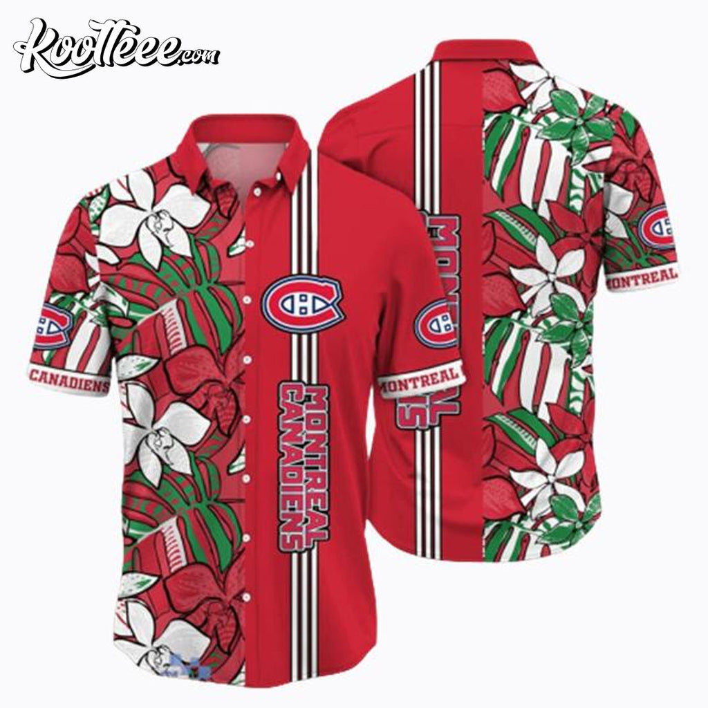 Montreal Canadiens NHL Flower Hawaiian - Adult & Kids T-Shirts, Sweatshirts & Hoodies apparel design preview 1