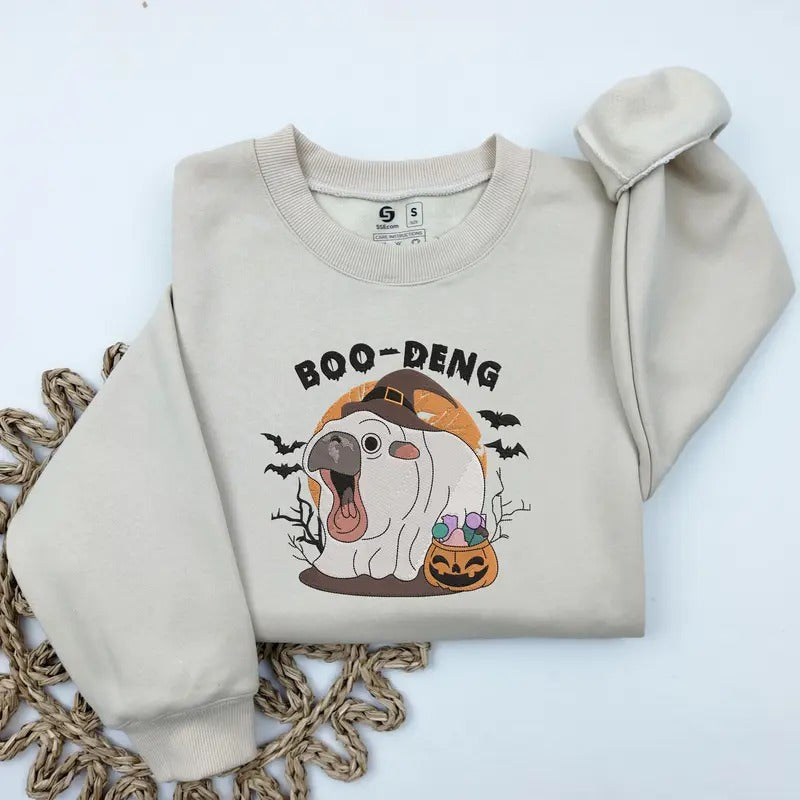 Moo Deng Halloween Printed Cute Baby Hippo Pygmy - Adult & Kids T-Shirts, Sweatshirts & Hoodies apparel design preview 1