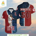 Mookie Betts Boston Red Sox MLB Hawaiian Baseball - Adult & Kids T-Shirts, Sweatshirts & Hoodies apparel design preview 1