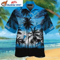 Moonlit Tropics Detroit Lions Silhouette Hawaiian - Adult & Kids T-Shirts, Sweatshirts & Hoodies apparel design preview 1