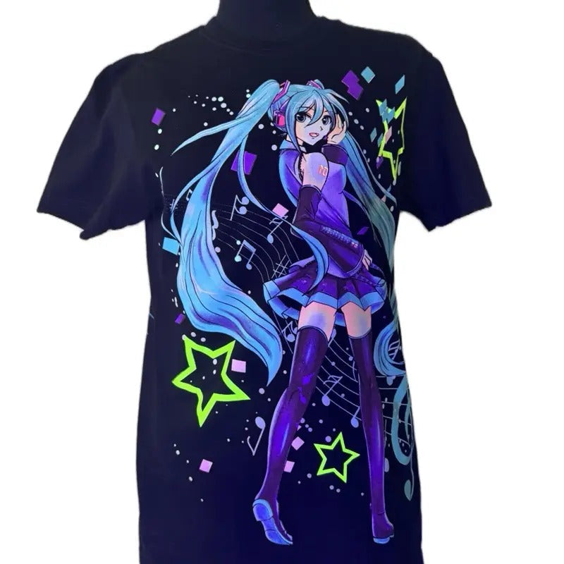 Moons Start Black Print Anime Character Top - Adult & Kids T-Shirts, Sweatshirts & Hoodies apparel design preview 1