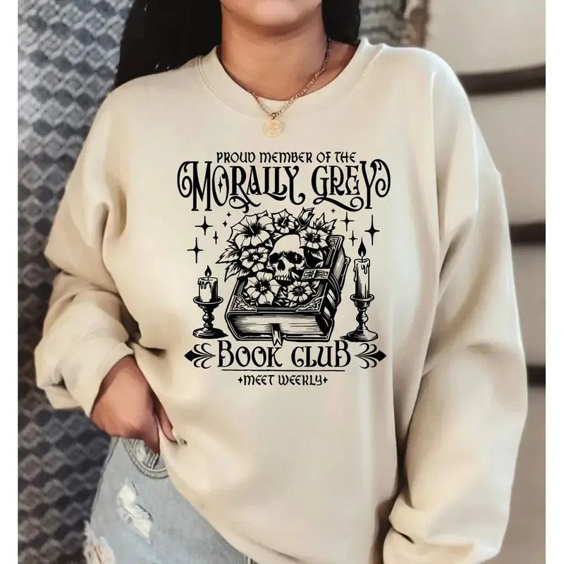 Morally Grey Book Club Bad Reader Cozy Bookworm - Adult & Kids T-Shirts, Sweatshirts & Hoodies apparel design preview 1