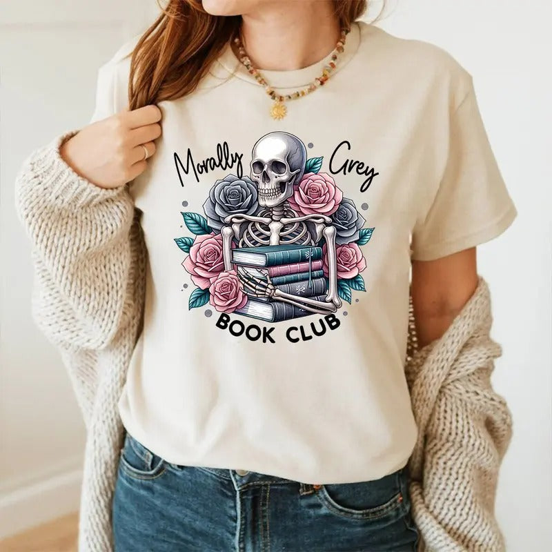 Morally Grey Book Club Villain Era Reading Goth - Adult & Kids T-Shirts, Sweatshirts & Hoodies apparel design preview 1