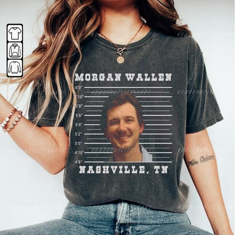 Morgan Wallen Mugshot Leave Them Broadway Chairs - Adult & Kids T-Shirts, Sweatshirts & Hoodies apparel design preview 1