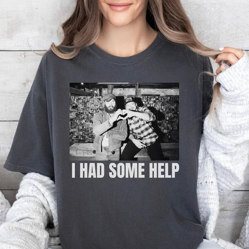 Morgan Wallen Post Malone Photo I Had Some Help - Adult & Kids T-Shirts, Sweatshirts & Hoodies apparel design preview 1