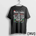 Most Likely To Asleep First Waiting For Santa - Adult & Kids T-Shirts, Sweatshirts & Hoodies apparel design preview 1