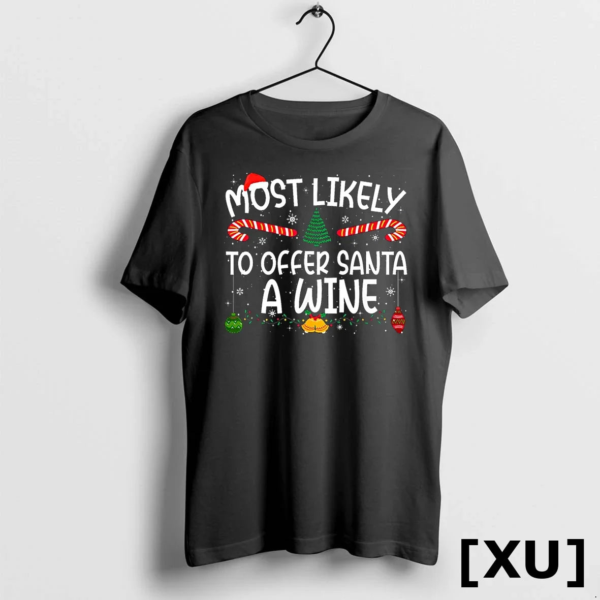 Most Likely To Offer Santa A Wine Family Matching - Adult & Kids T-Shirts, Sweatshirts & Hoodies apparel design preview 1