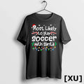 Most Likely To Play Soccer With Santa Christmas - Adult & Kids T-Shirts, Sweatshirts & Hoodies apparel design preview 1