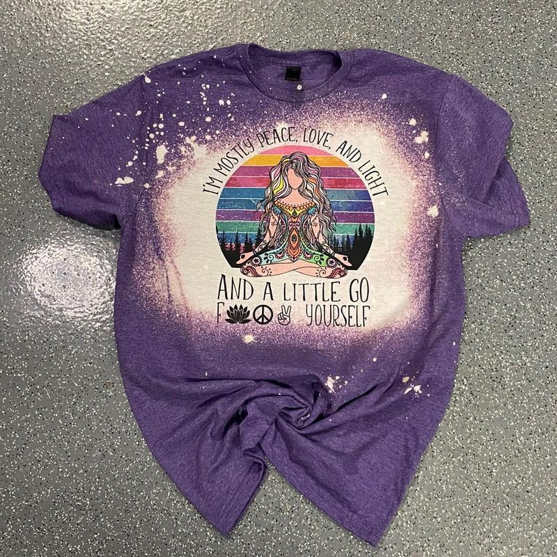 Mostly Peace Love Light - Adult & Kids T-Shirts, Sweatshirts & Hoodies apparel design preview 1