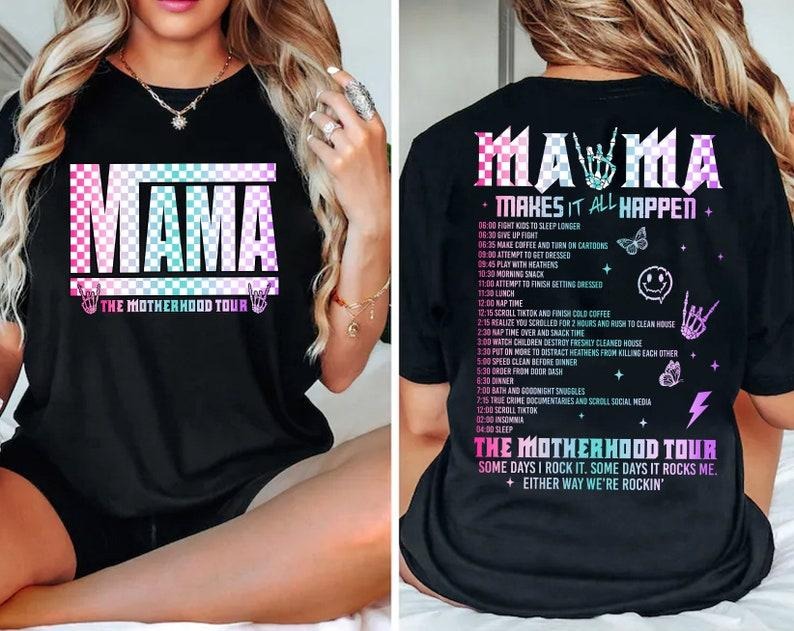 Motherhood Some Days I Rock Mama Lighting Bold Funny - Adult & Kids T-Shirts, Sweatshirts & Hoodies apparel design preview 1