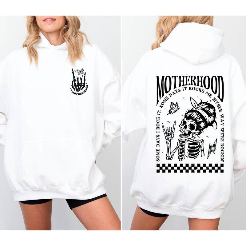 Motherhood Some Day I Rock Mama Mom Skeleton Rocker - Adult & Kids T-Shirts, Sweatshirts & Hoodies apparel design preview 1