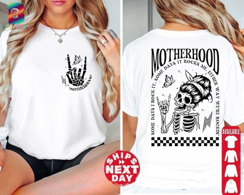 Motherhood Sometimes I Rock Rocks Me Mama Mom Rocker - Adult & Kids T-Shirts, Sweatshirts & Hoodies apparel design preview 1
