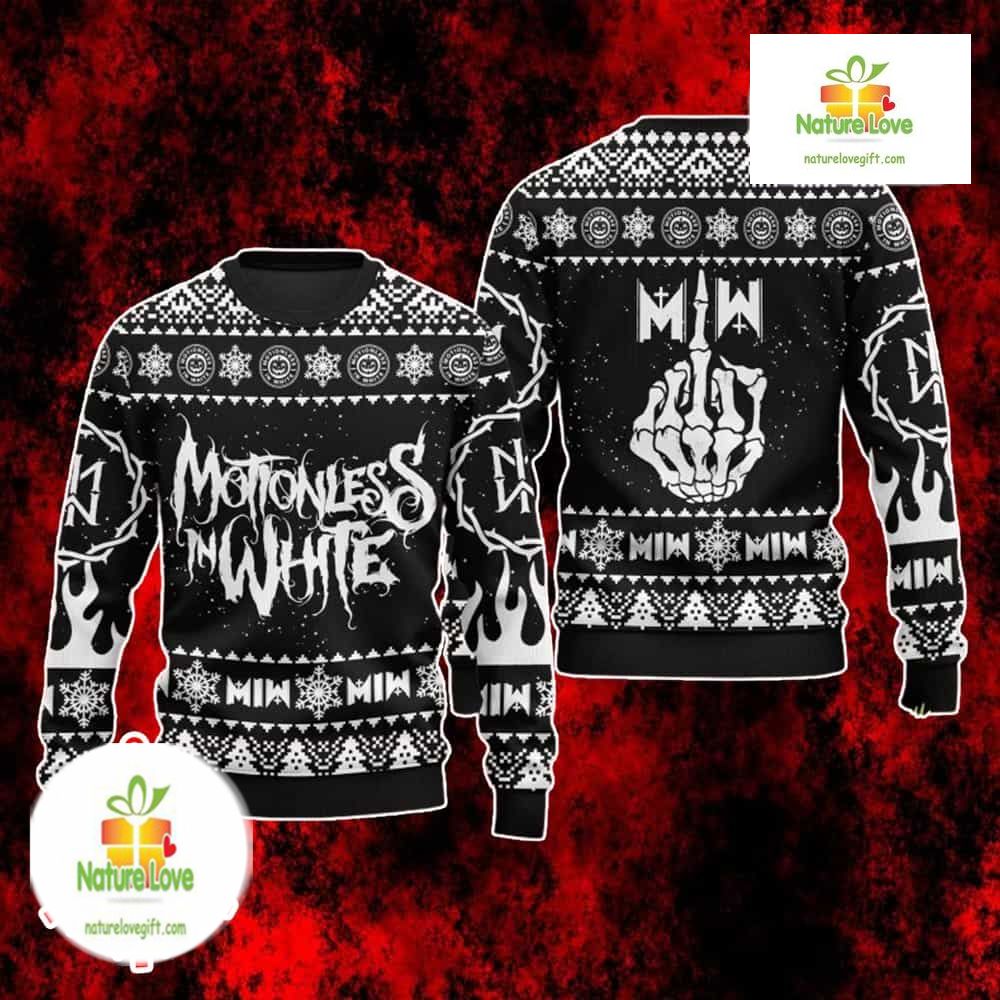 Motionless In White Gothic Metalcore Gift Ugly Christmas Sweater - Holiday Gift product image
