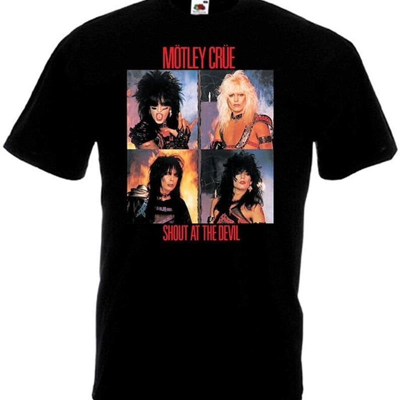 Motley Crue Shout Devil V6 Vintage Full Size - Adult & Kids T-Shirts, Sweatshirts & Hoodies apparel design preview 1