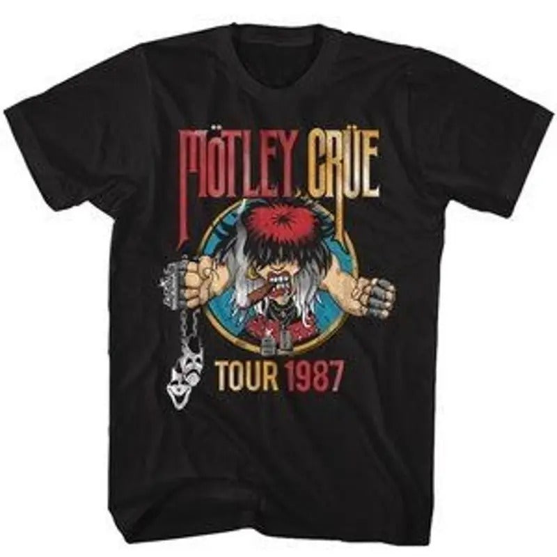 Motley Crue Tour 1987 Full Size - Adult & Kids T-Shirts, Sweatshirts & Hoodies apparel design preview 1