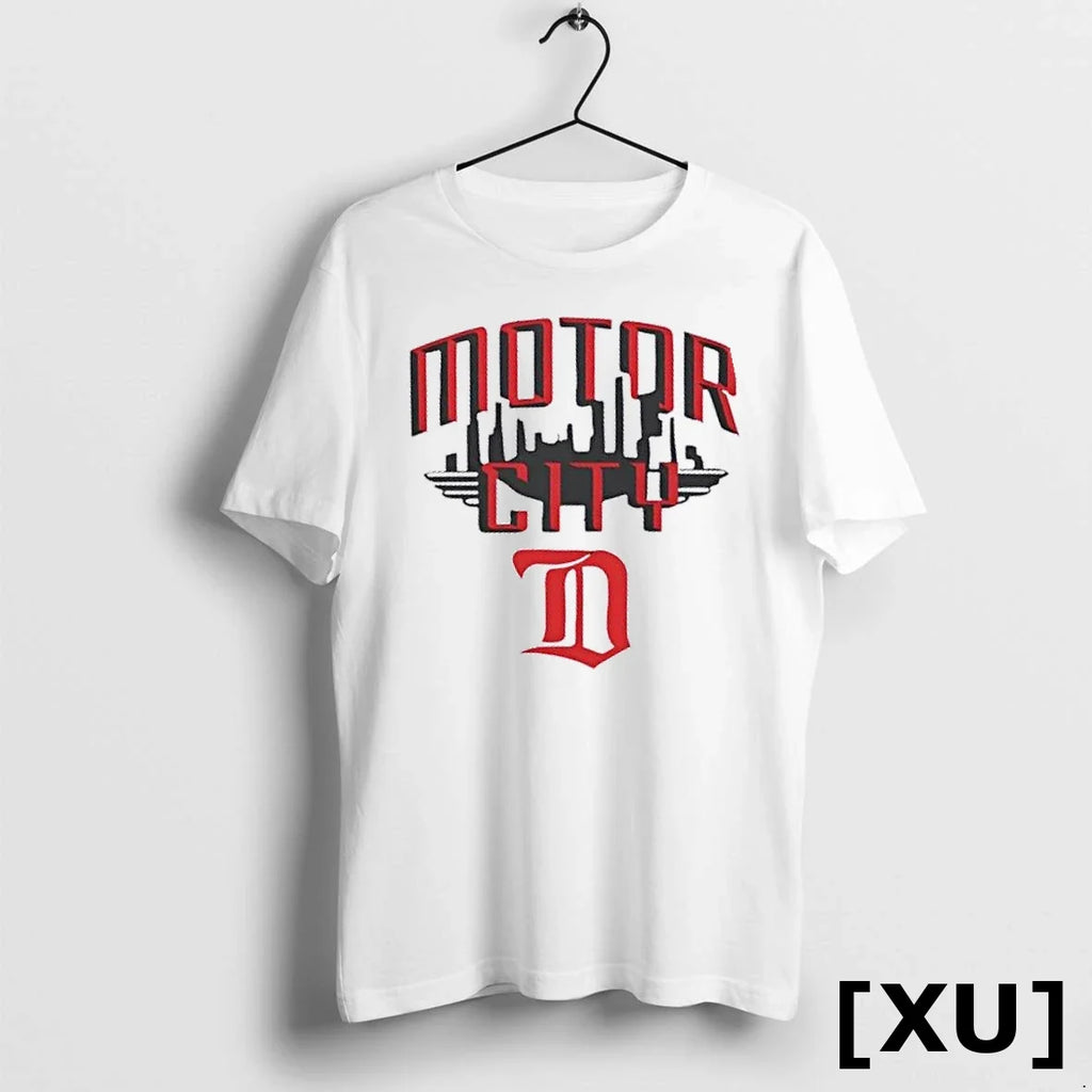 Motor City Detroit Red Wings Skyline Sweater - Adult & Kids T-Shirts, Sweatshirts & Hoodies apparel design preview 1