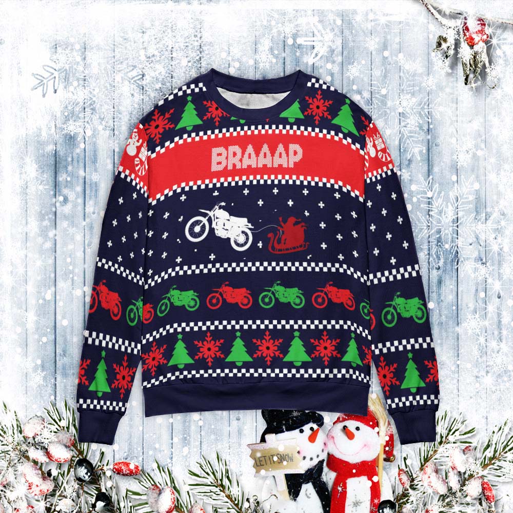 Psychedelic hippie peace 3D Christmas Sweater - Holiday Gift product image 5
