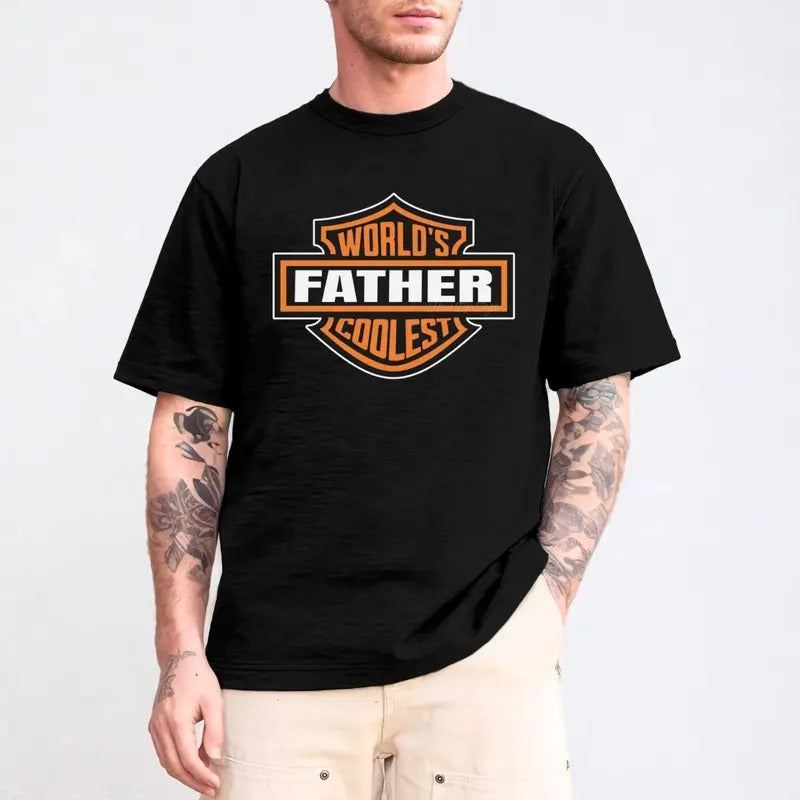 Motorcycle Dad Funny World'S Coolest Father Cool - Adult & Kids T-Shirts, Sweatshirts & Hoodies apparel design preview 1