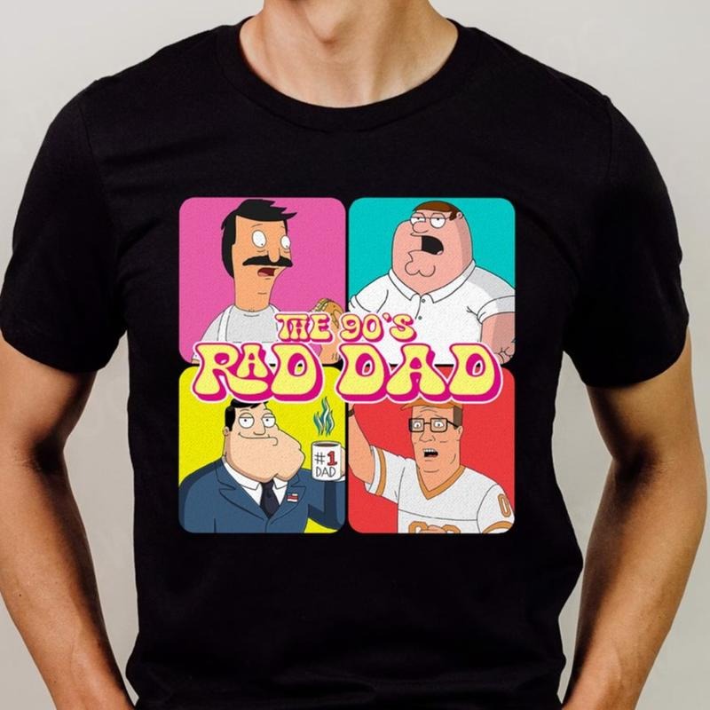 Movie Rad Dad Bob Belcher Burger Peter Griffin Family - Adult & Kids T-Shirts, Sweatshirts & Hoodies apparel design preview 1