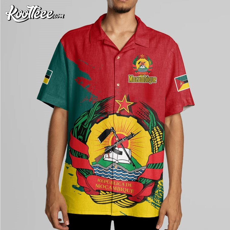 Mozambique Emblem Hawaiian - Adult & Kids T-Shirts, Sweatshirts & Hoodies apparel design preview 1