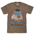 Mr. Owl How Many Licks? Brown - Adult & Kids T-Shirts, Sweatshirts & Hoodies apparel design preview 1