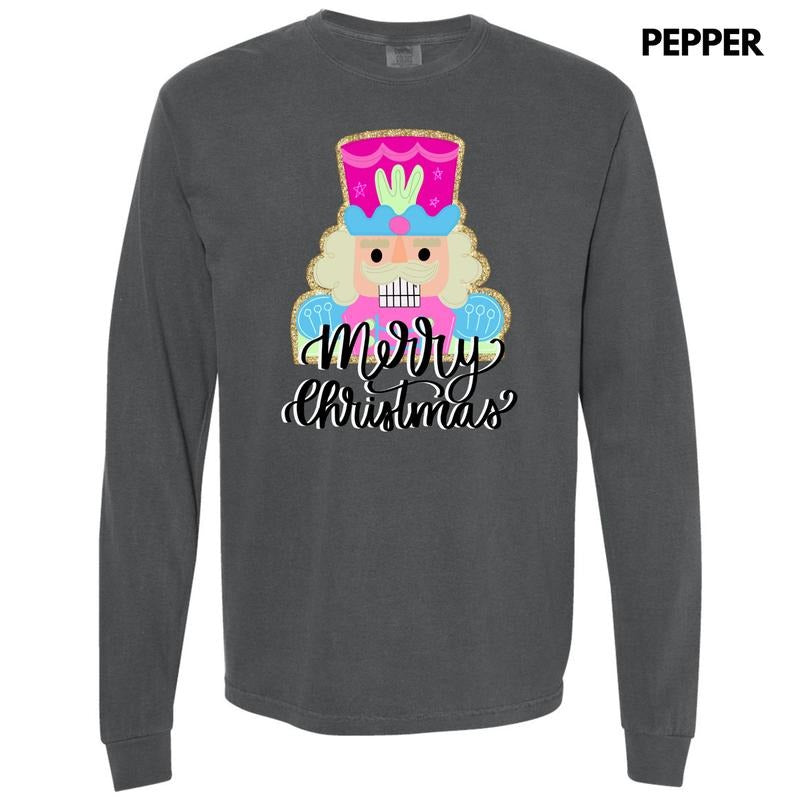Mr. Nutcracker Merry Comfort Colors 'NLB' - Adult & Kids T-Shirts, Sweatshirts & Hoodies apparel design preview 1
