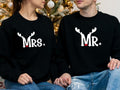 Mr Mrs Reindeer Married Couples Matching Husband Wife - Adult & Kids T-Shirts, Sweatshirts & Hoodies apparel design preview 1