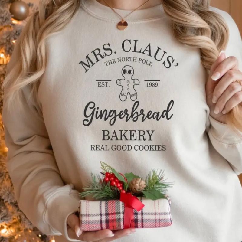 Mrs Claus Gingerbread Bakery - Adult & Kids T-Shirts, Sweatshirts & Hoodies apparel design preview 1