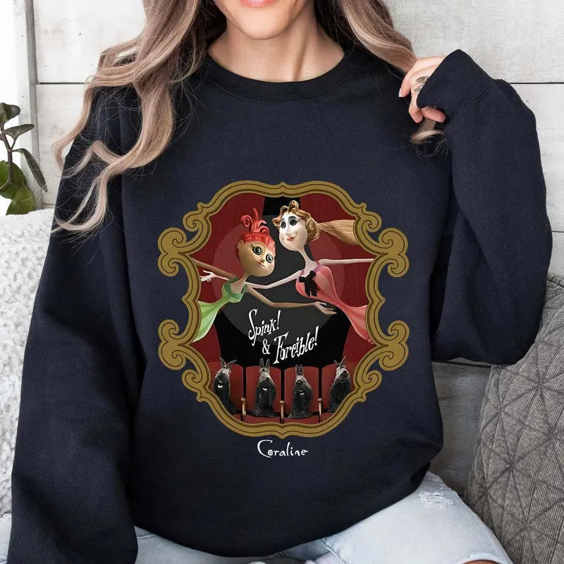 Ms. Spink Forcible Coraline Forible Candy Horror - Adult & Kids T-Shirts, Sweatshirts & Hoodies apparel design preview 1