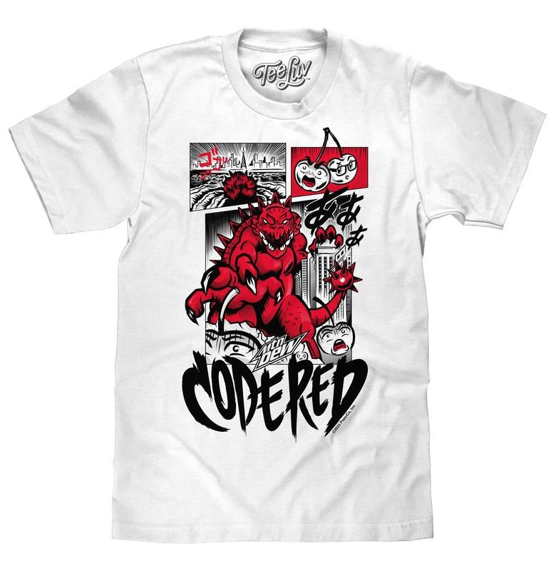Mtn Dew Code Red Comic Book White - Adult & Kids T-Shirts, Sweatshirts & Hoodies apparel design preview 1