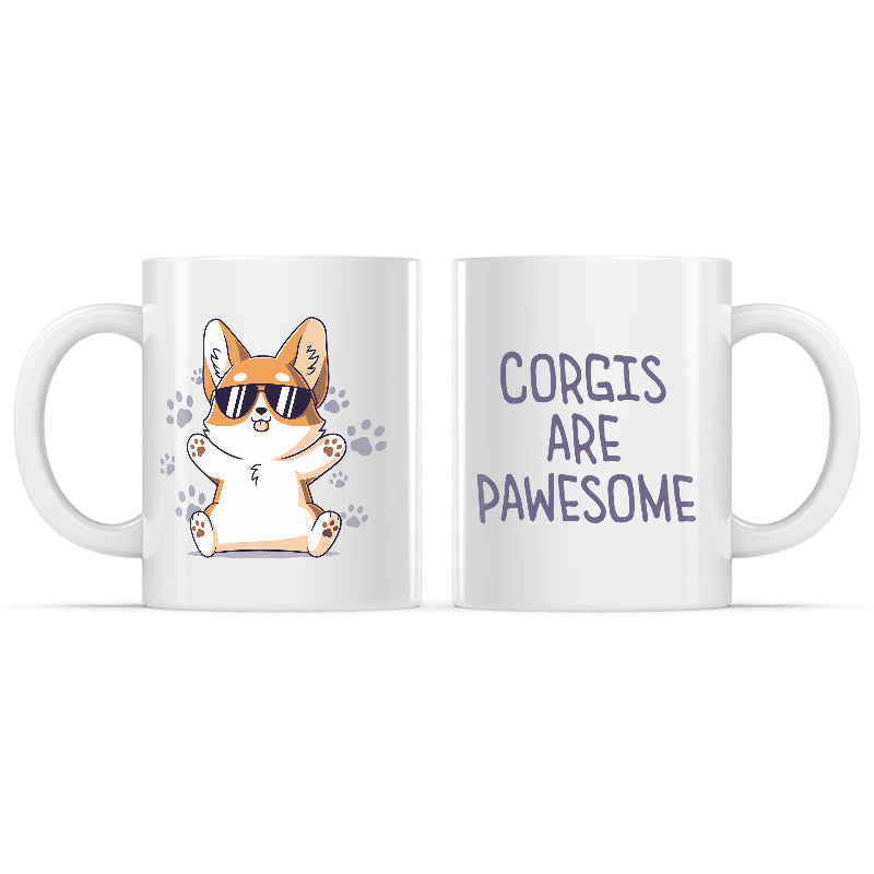 Corgis are Pawesome Mug - Adult & Kids T-Shirts, Sweatshirts & Hoodies apparel design preview 1