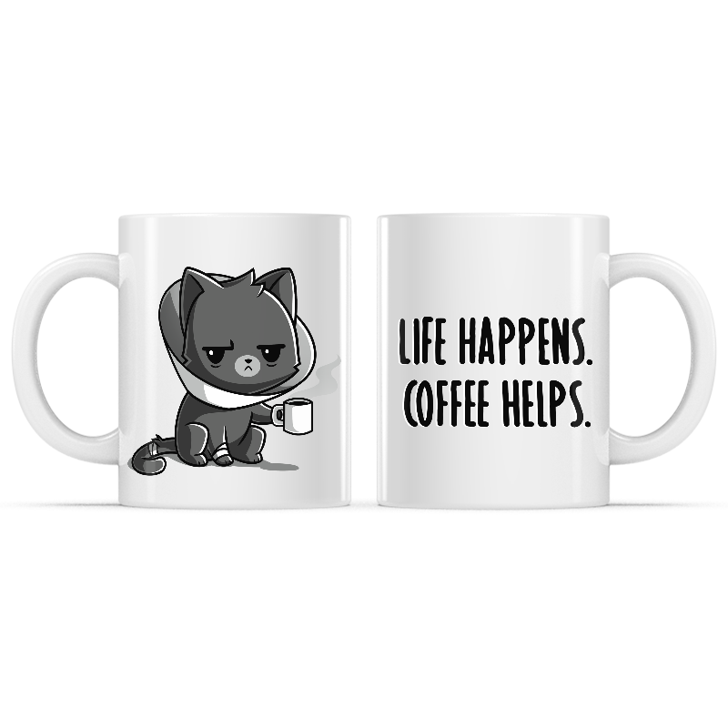 Life Happens. Coffee Helps. Mug - Adult & Kids T-Shirts, Sweatshirts & Hoodies apparel design preview 1