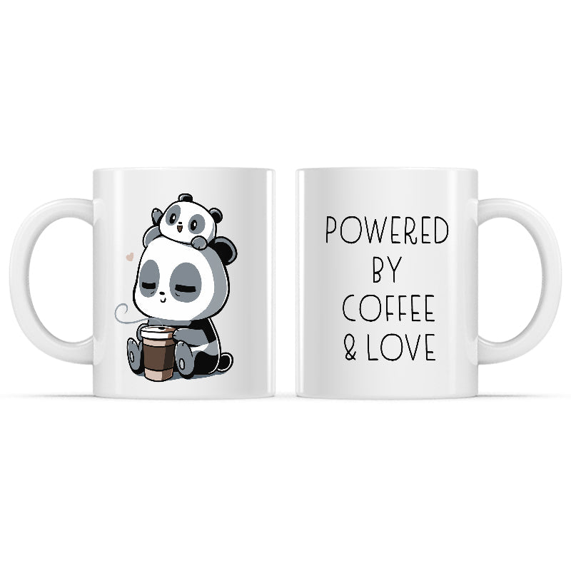 Powered by Coffee Love Mug - Adult & Kids T-Shirts, Sweatshirts & Hoodies apparel design preview 1