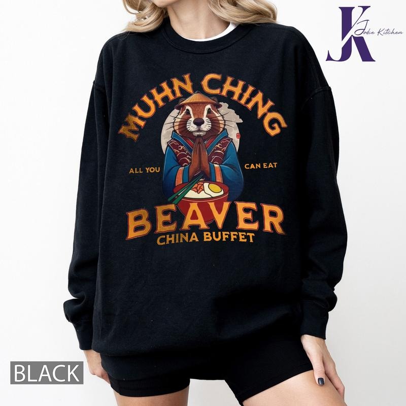 Muhn Ching Beaver China Buffet Comfort Colors - Adult & Kids T-Shirts, Sweatshirts & Hoodies apparel design preview 1