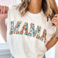Multi Floral Print MAMA Summer Top Mom Casual - Adult & Kids T-Shirts, Sweatshirts & Hoodies apparel design preview 1