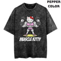 Muscle Kitty Vintage Gym Funny Anime Vacation Outfits - Adult & Kids T-Shirts, Sweatshirts & Hoodies apparel design preview 1