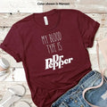 My Blood Type Is Dr. Pepper Funny Lover Minimalistic - Adult & Kids T-Shirts, Sweatshirts & Hoodies apparel design preview 1
