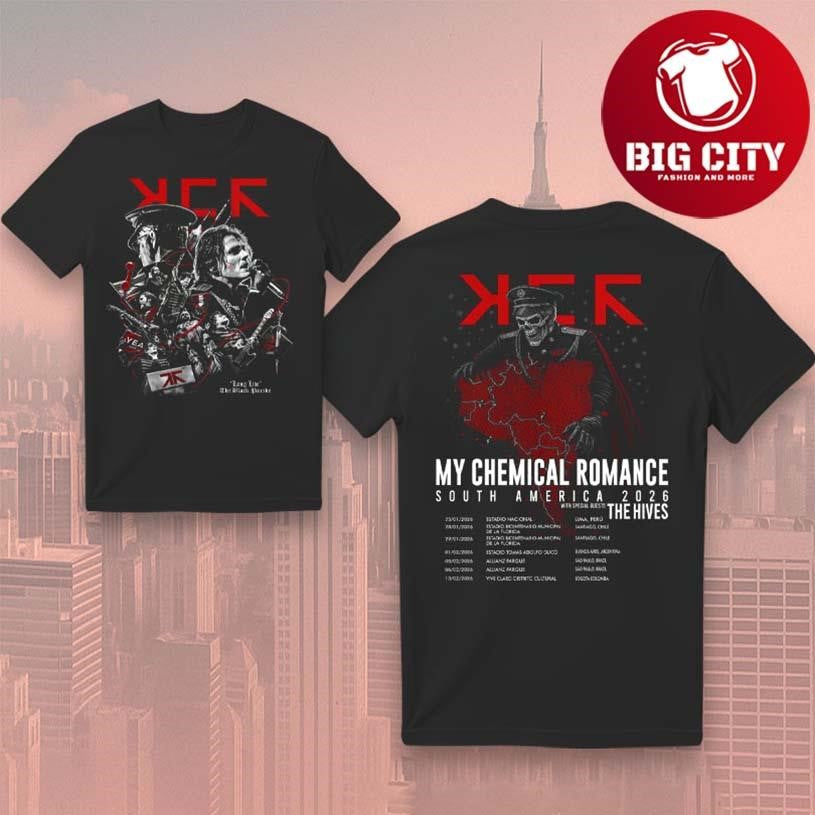 My Chemical Romance South America Tour 2026 Two Sided - Adult & Kids T-Shirts, Sweatshirts & Hoodies apparel design preview 1